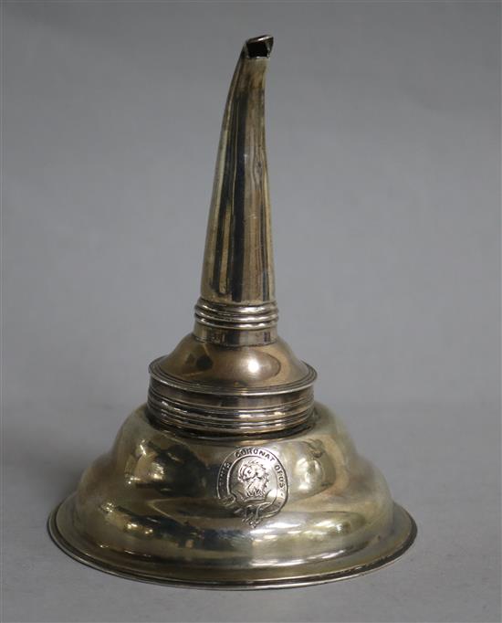 A George III silver wine funnel, Thomas Wallis II, London, 1808, (a.f.)